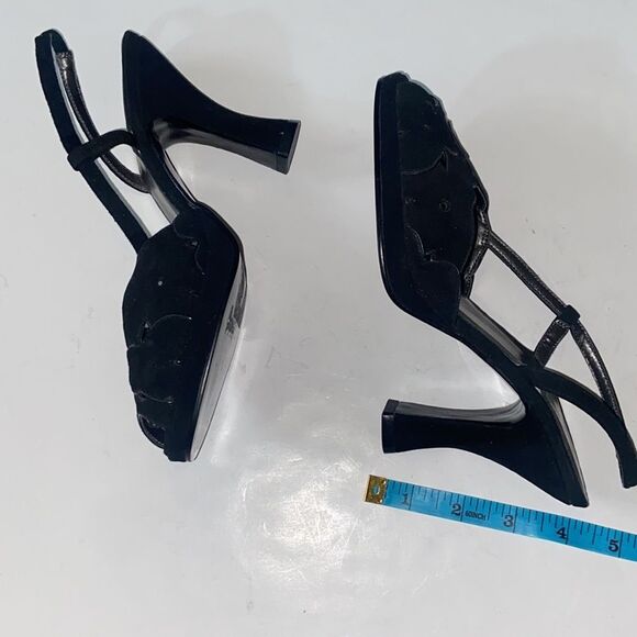 VTG, Apostrophe 85261 560 Fine Leather Upper Suede Heels Women Shoes Size 5 - Picture 5 of 11